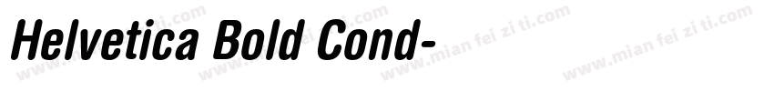 Helvetica Bold Cond字体转换